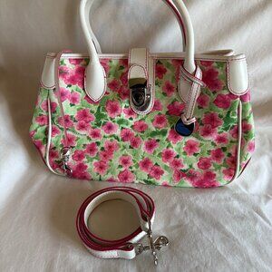 DOONEY & BOURKE PINK PETUNIA SATCHEL BAG